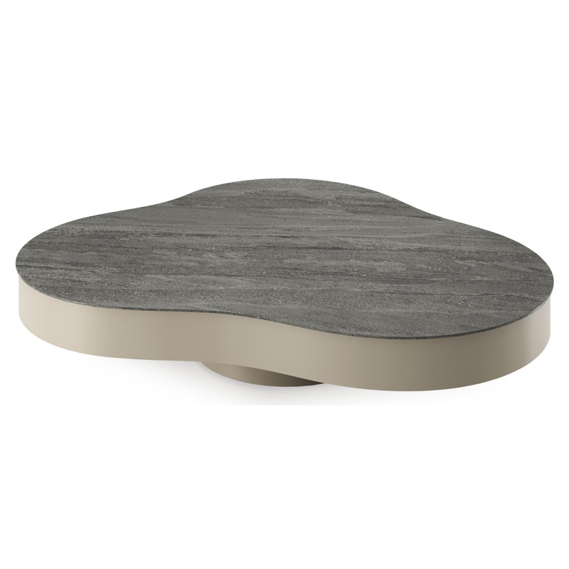 Lomano loungetafel cloud in beige aluminium en aluminium Aspen Grey - L 131 x B 108 x H 25 cm