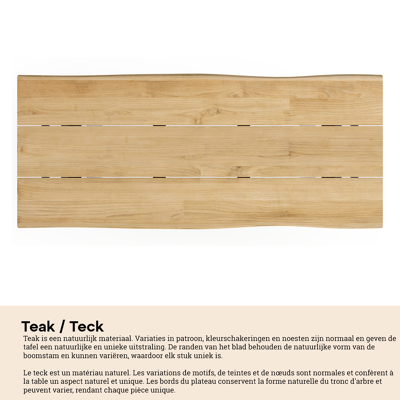 - -  met tafelblad in  - L  x B