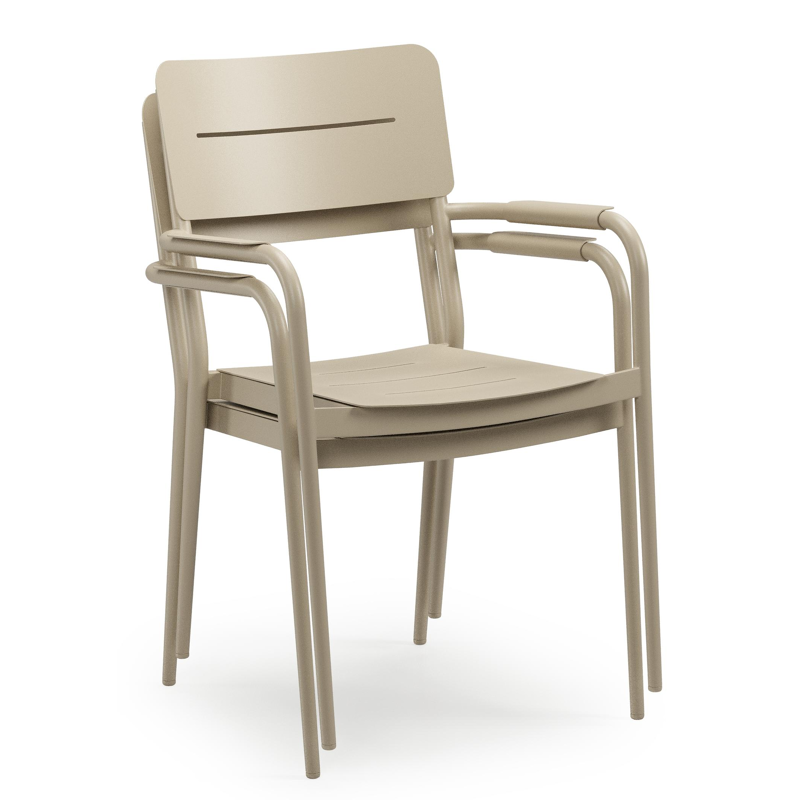 Salto tuinstoel in beige aluminium