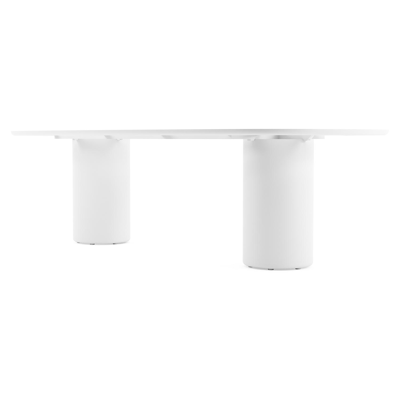 Amico tuintafel bombo in wit aluminium en volkeramiek Taj Mahal - L 270 x B 125 x H 73.5 cm