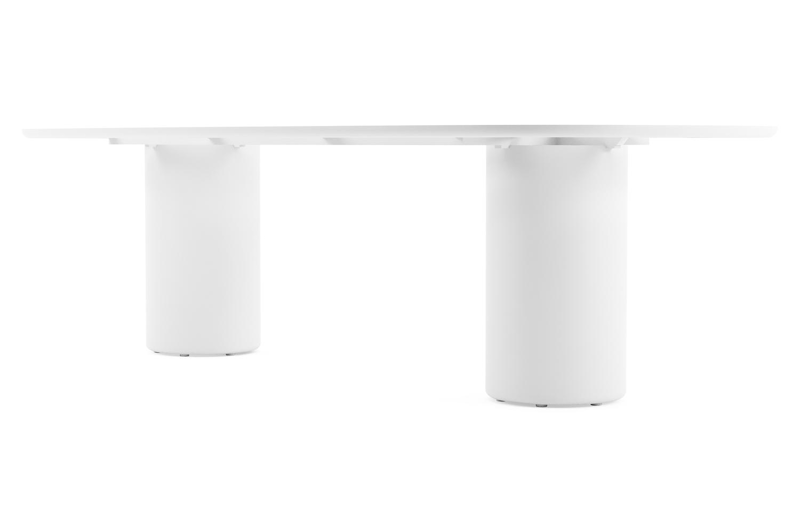 Amico tuintafel bombo in wit aluminium en volkeramiek Taj Mahal - L 270 x B 125 x H 73.5 cm