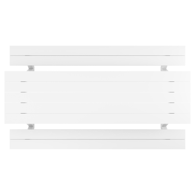 Norma picknicktafel in wit aluminium - L 360 x B 213 x H 74 cm