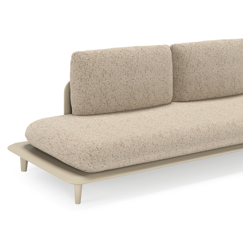 Bomero loungehoek in beige aluminium met bora jungle all weather cosytica kussen
