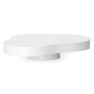 Lomano loungetafel in wit aluminium en volkeramiek Arctic White - L 131 x B 108 x H 8 cm