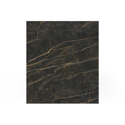 Como loungetafel rechthoekig in wit aluminium en volkeramiek Black Obsession - L 70 x B 80 x H 20 cm