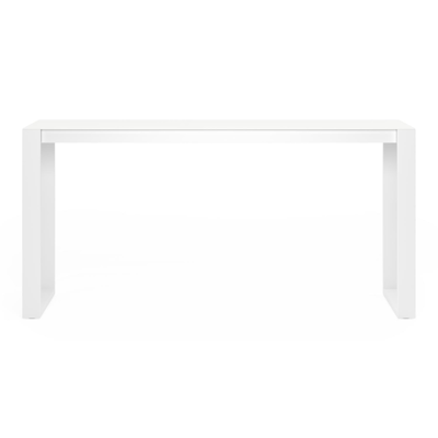 Verato bartafel in wit aluminium en volkeramiek arctic white - L 220 x B 70 x H 106 cm