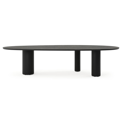 Amico tuintafel mango in zwart aluminium en volkeramiek Black Obsession - L 320 x B 140 x H 73.5 cm