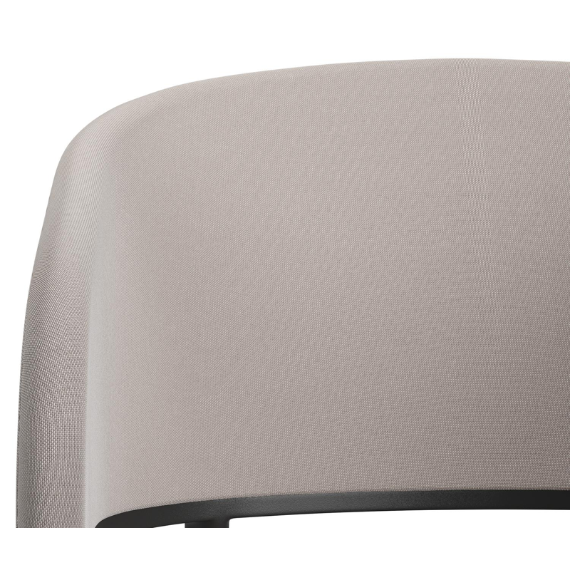 Lacrima tuinstoel in zwart aluminium en beige dubbele textilene