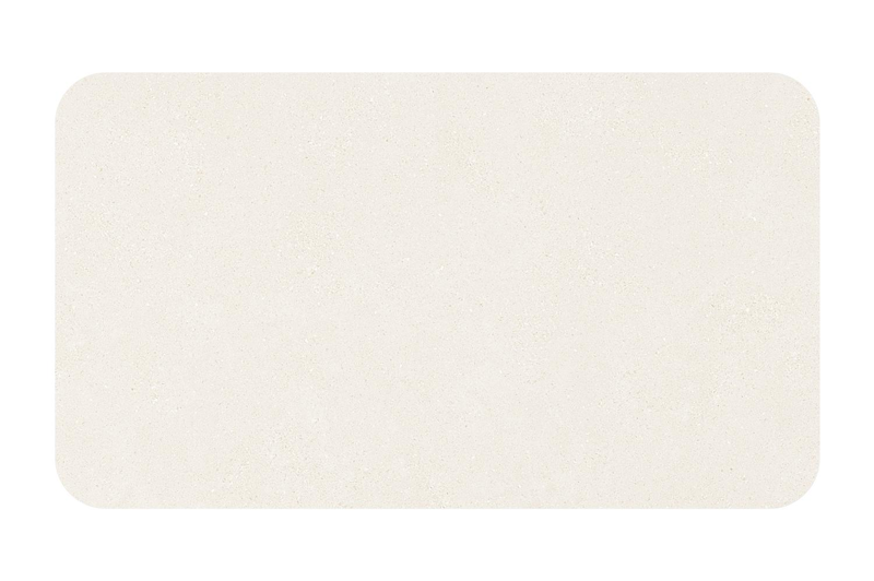 Orso tuintafel rechthoekig afgerond in wit aluminium en volkeramiek beige - L 140 x B 80 x H 75 cm