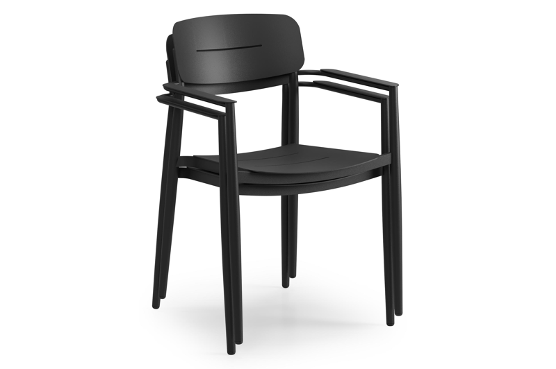 Cosa tuinstoel in zwart aluminium