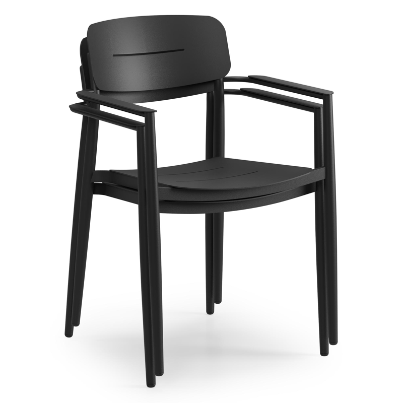 Cosa tuinstoel in zwart aluminium