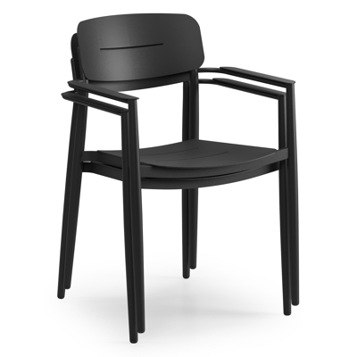 Cosa tuinstoel in zwart aluminium