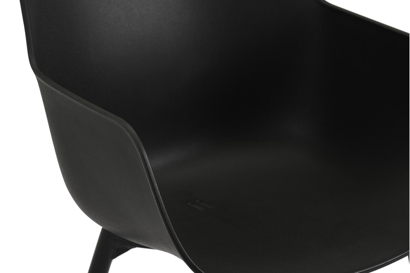 Bahia tuinset in zwart aluminium met 6 Paco tuinstoelen