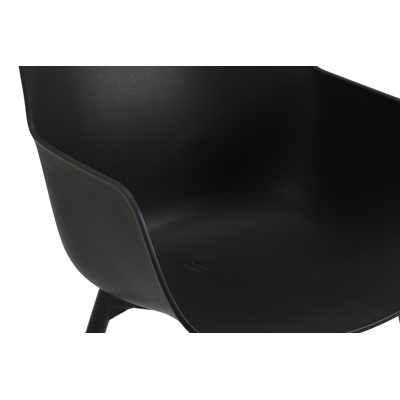 Bahia tuinset in zwart aluminium met 6 Paco tuinstoelen