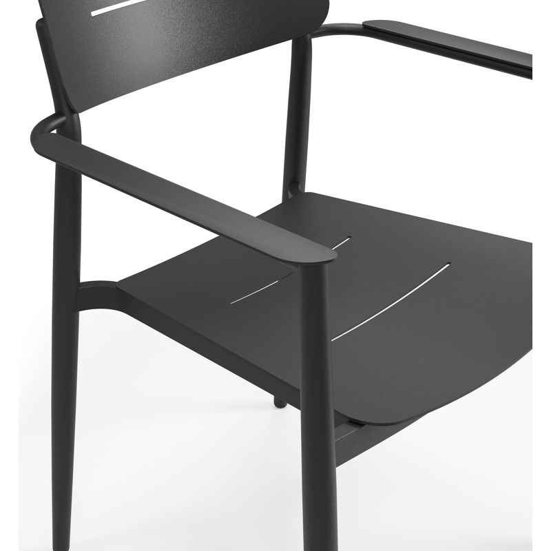 Cosa tuinstoel in zwart aluminium