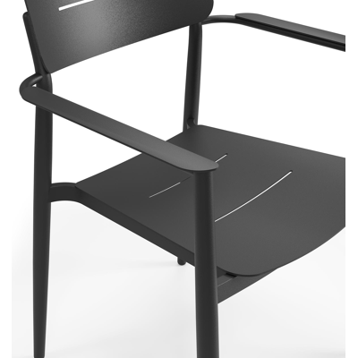 Cosa tuinstoel in zwart aluminium