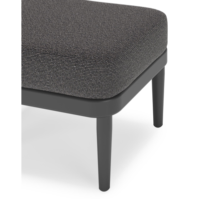 Pouf Orso en aluminium noir et coussins en all weather solica Firenze Tunder