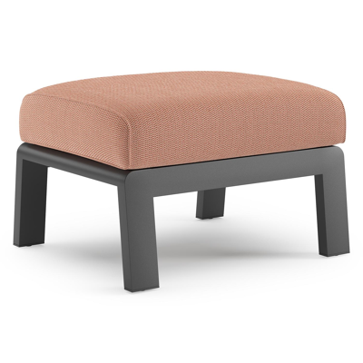 Cosenzo poef in zwart aluminium met lopi fawn all weather sunbrella® luxe kussen