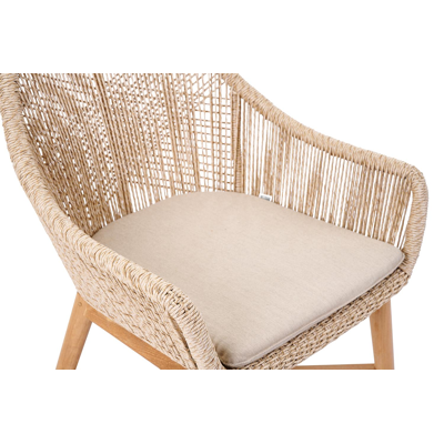 Borgo stoelkussen in all weather sunbrella® luxe natte heather beige