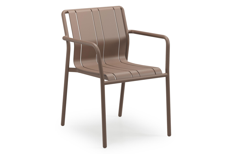 Bolito tuinstoel in taupe aluminium