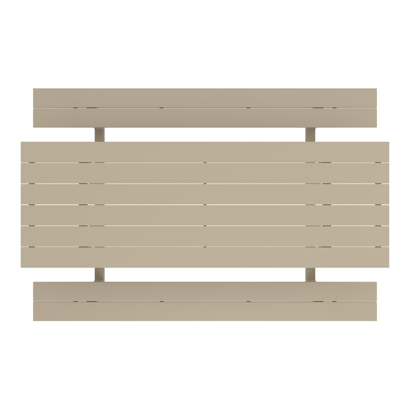 Felino picknicktafel in beige aluminium - L 260 x B 176 x H 76 cm