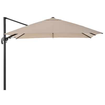 Avola zweefparasol met tiltfunctie in zwart aluminium met rustic weather+ softtouch parasoldoek - L1 300 x L2 300 cm (zonder voet)