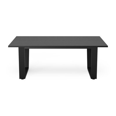 Alora loungetafel in zwart aluminium - L 77 x B 77 x H 35 cm