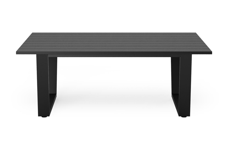 Table basse Alora en aluminium noir - Lg. 77 x Lrg. 77 x Haut. 35 cm