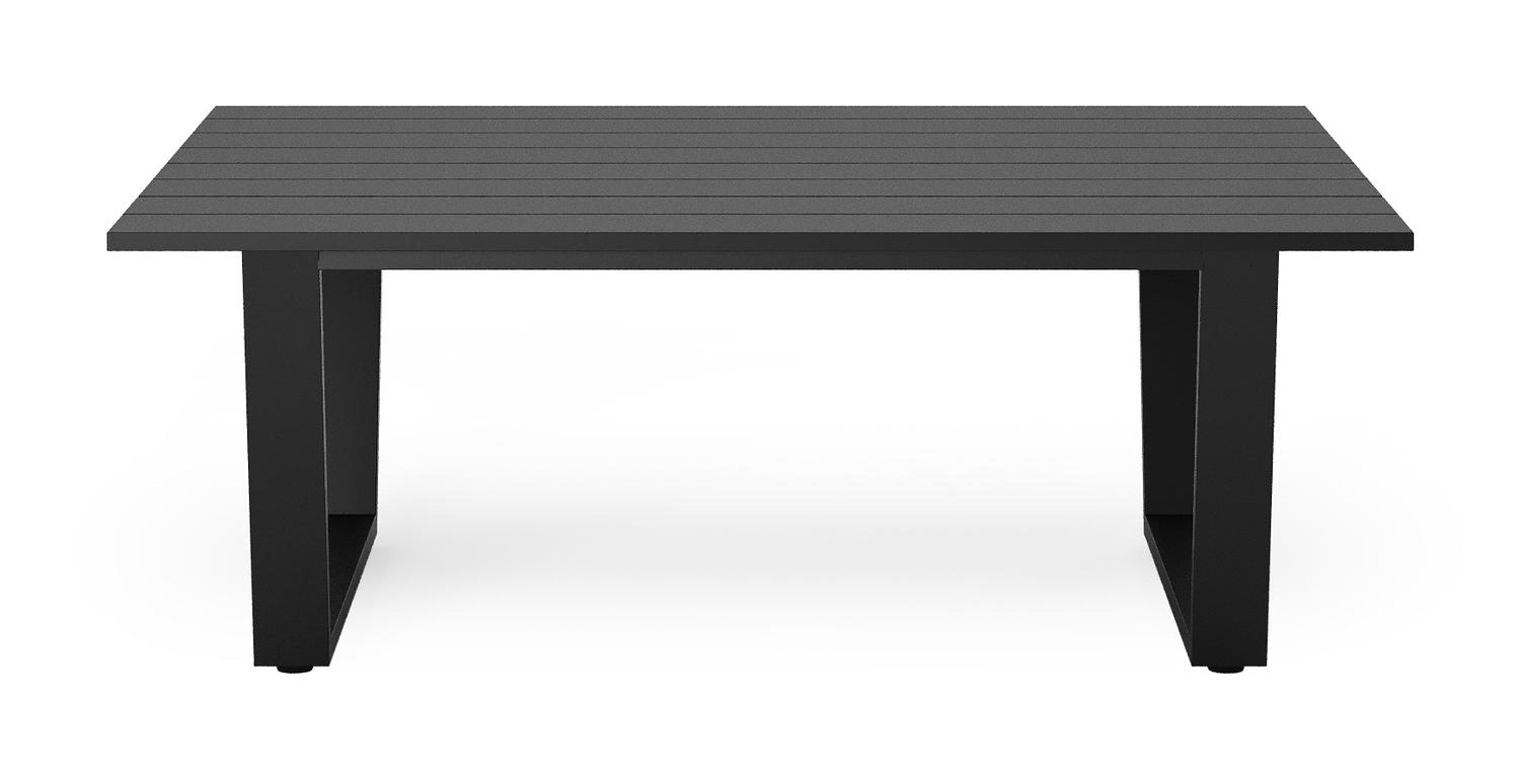 Alora loungetafel in zwart aluminium - L 77 x B 77 x H 35 cm