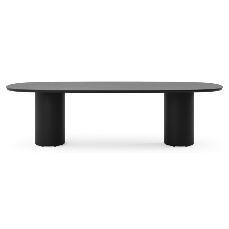 Amico tuintafel bombo in zwart aluminium en volkeramiek Basalt Black - L 270 x B 125 x H 73.5 cm