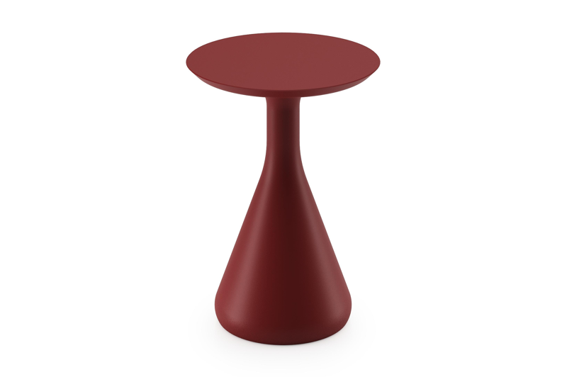 Bomero bijzettafel in ruby aluminium - Dia. 34 x H 46 cm