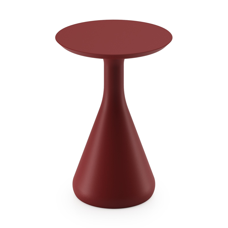 Bomero bijzettafel in ruby aluminium - Dia. 34 x H 46 cm