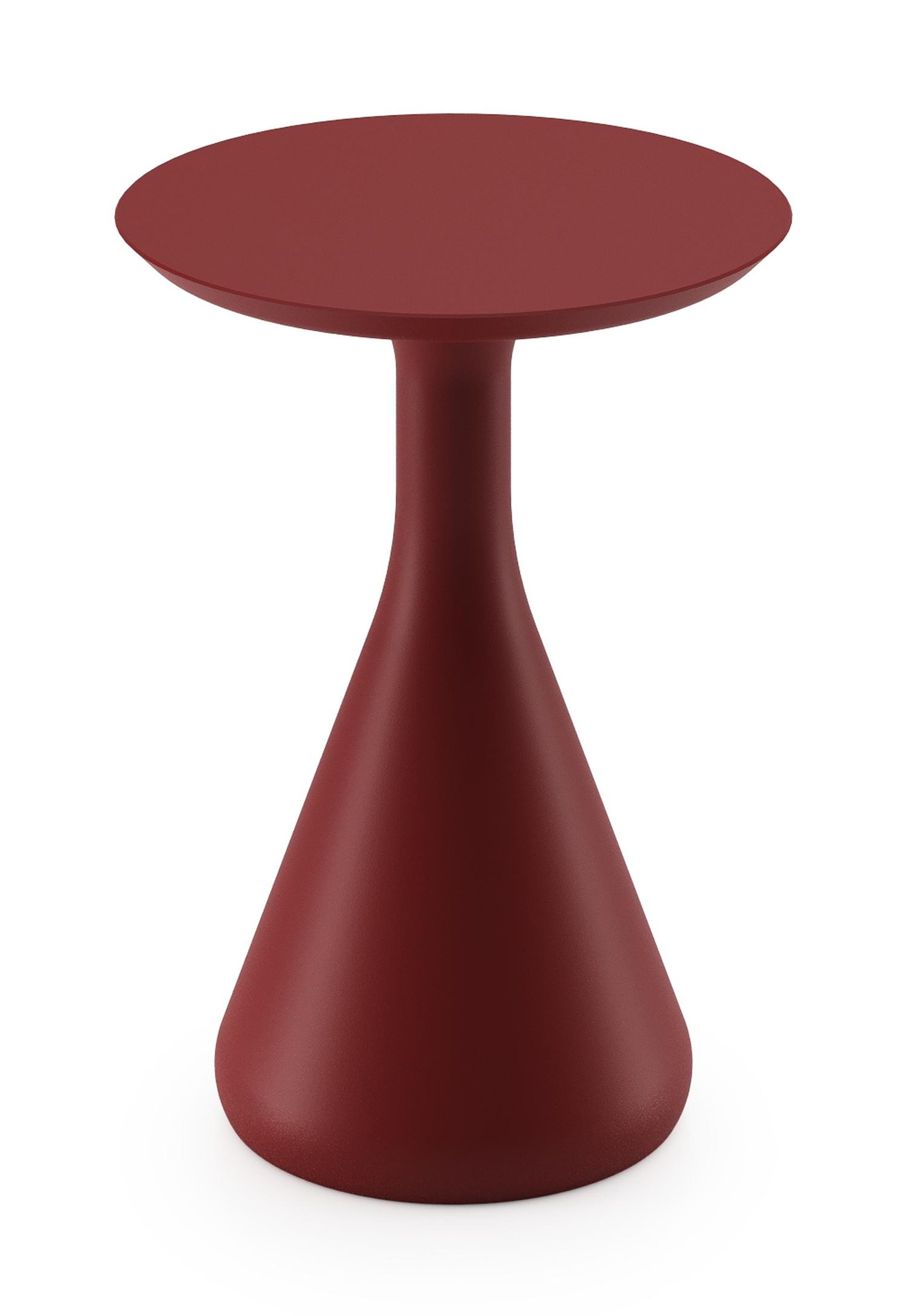 Bomero bijzettafel in ruby aluminium - Dia. 34 x H 46 cm