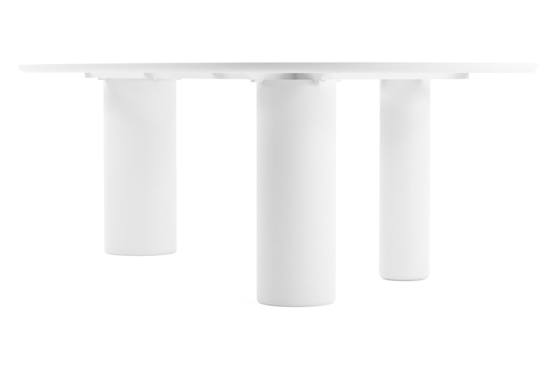 Amico tuintafel mango in wit aluminium en volkeramiek Travertino Bianco - L 260 x B 130 x H 73.5 cm