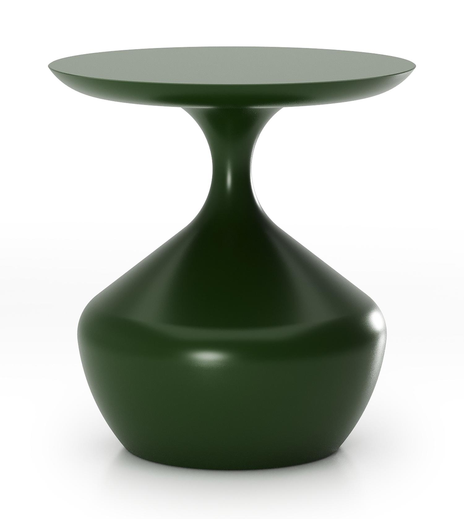 Table d'appoint Bomero en aluminium vert - Diam. 48 x Haut. 50 cm