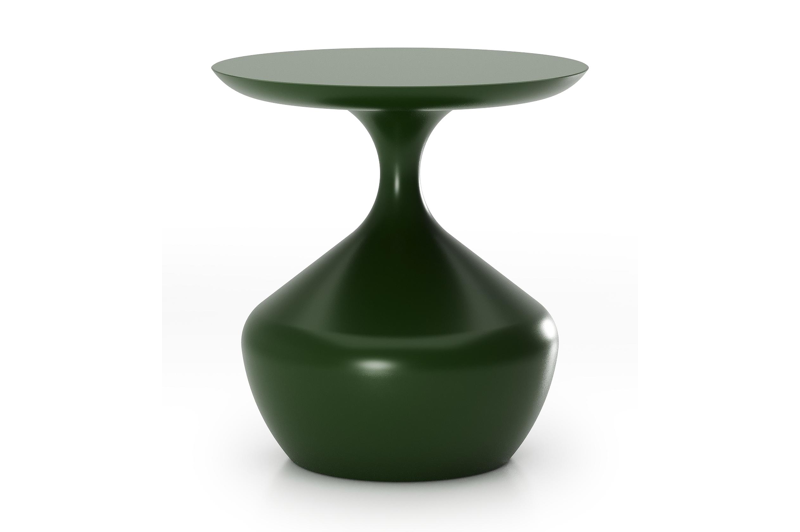 Bomero bijzettafel in groen aluminium - Dia. 48 x H 50 cm