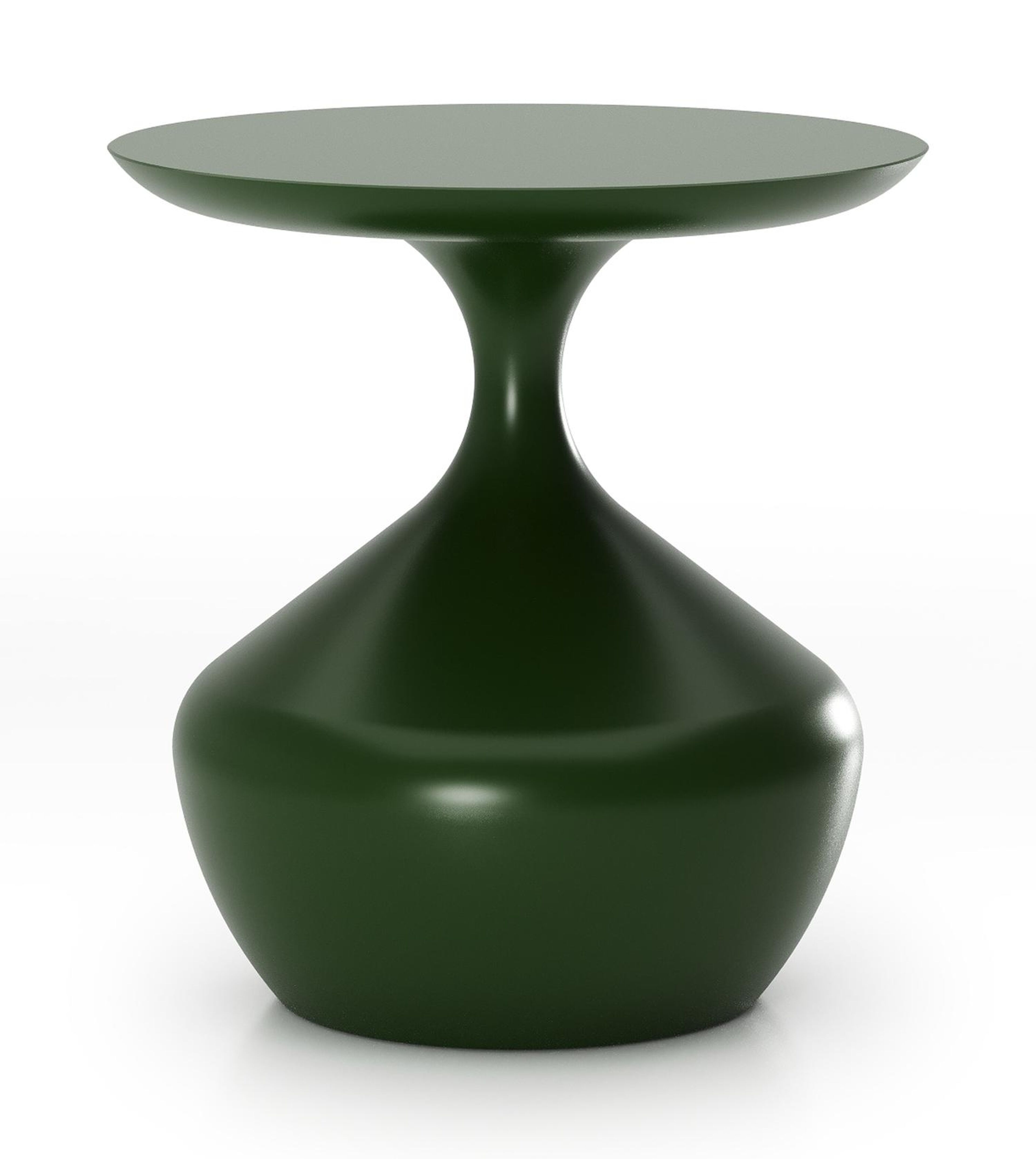 Table d'appoint Bomero en aluminium vert - Diam. 48 x Haut. 50 cm