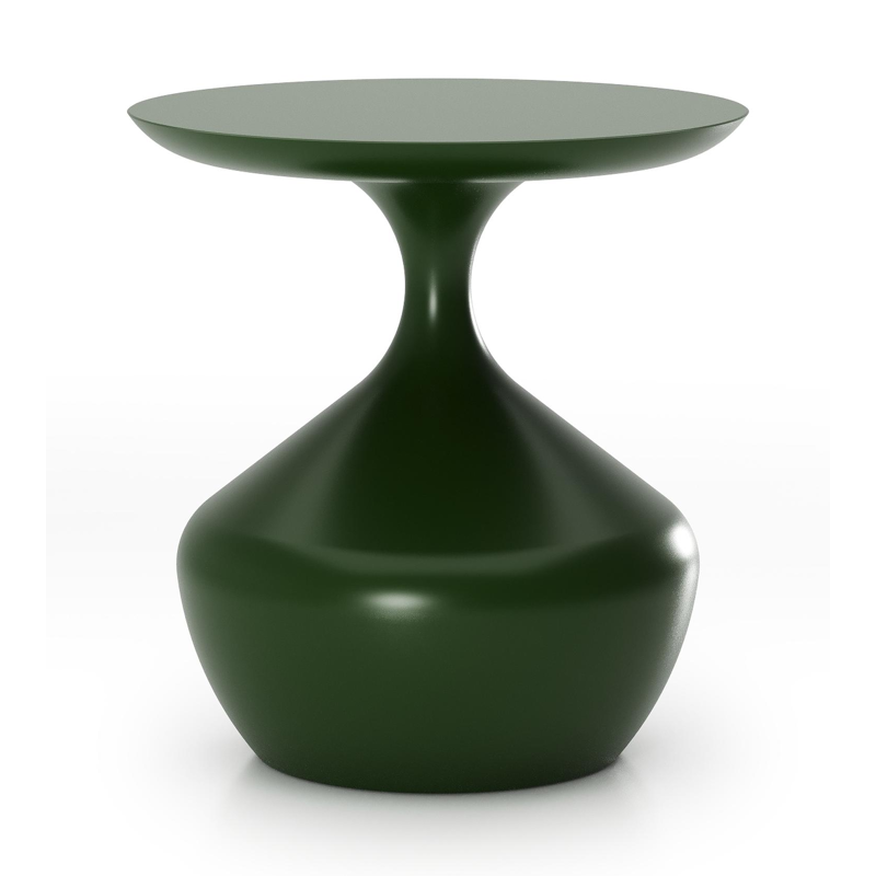 Bomero bijzettafel in groen aluminium - Dia. 48 x H 50 cm