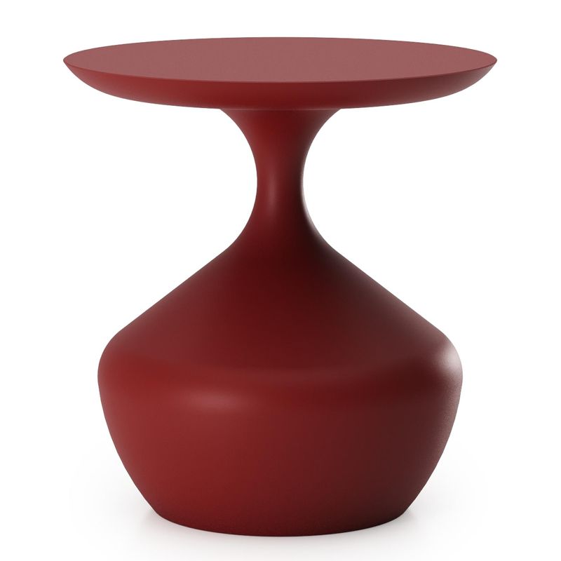 Table d’appoint Bomero en aluminium ruby - Dia. 48 x H 50 cm