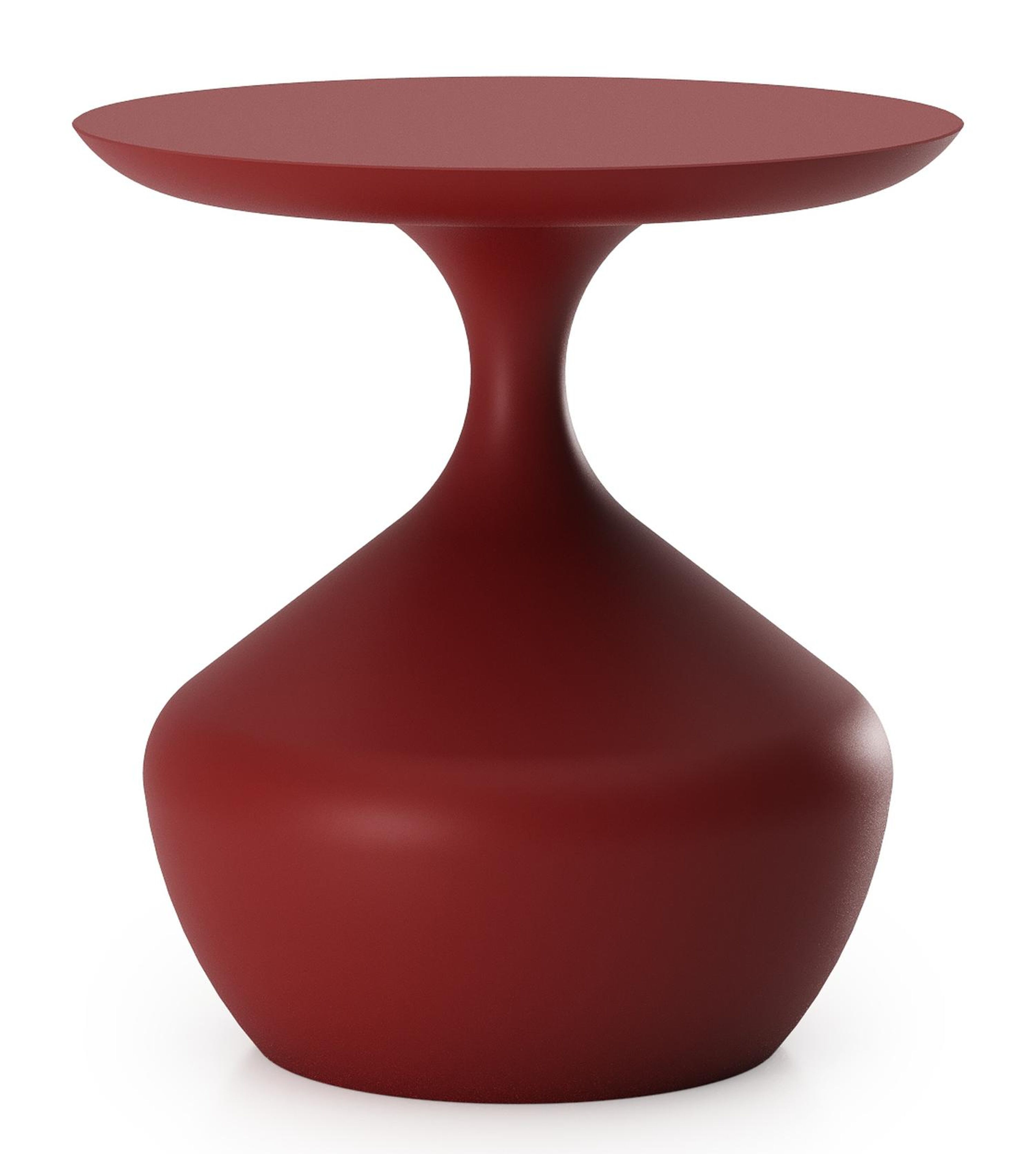 Bomero bijzettafel in ruby aluminium - Dia. 48 x - Dia. 48 x H 51 cm