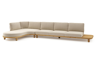 Chaise longue rechts + 3-zit