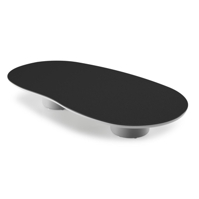 Amico loungetafel organisch in wit aluminium en volkeramiek Nero Black - L 170 x B 91 x H 25 cm