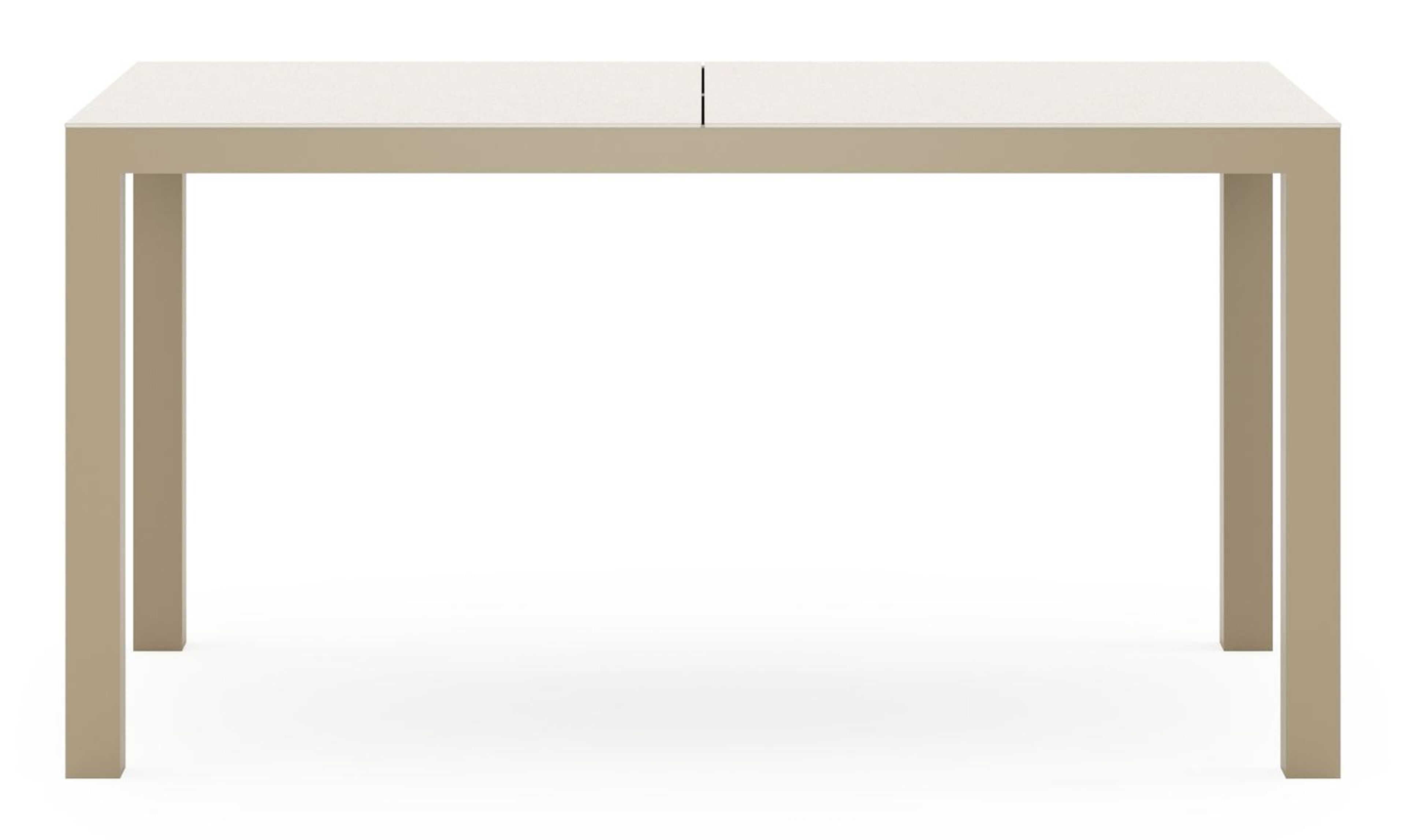 Ensemble de jardin Toma en aluminium beige et sintered stone beige avec 4 chaises de jardin Paco