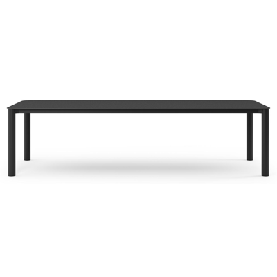 Orso tuintafel rechthoekig afgerond in zwart aluminium en volkeramiek nero black - L 290 x B 110 x H 74.5 cm