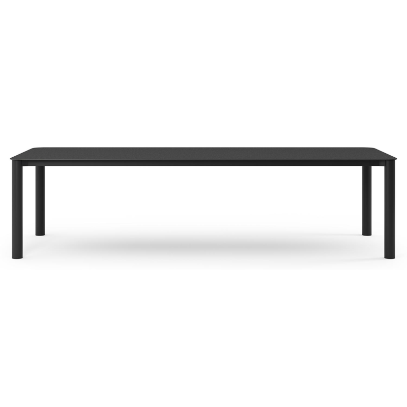 Orso tuintafel rechthoekig afgerond in zwart aluminium en volkeramiek nero black - L 290 x B 110 x H 74.5 cm