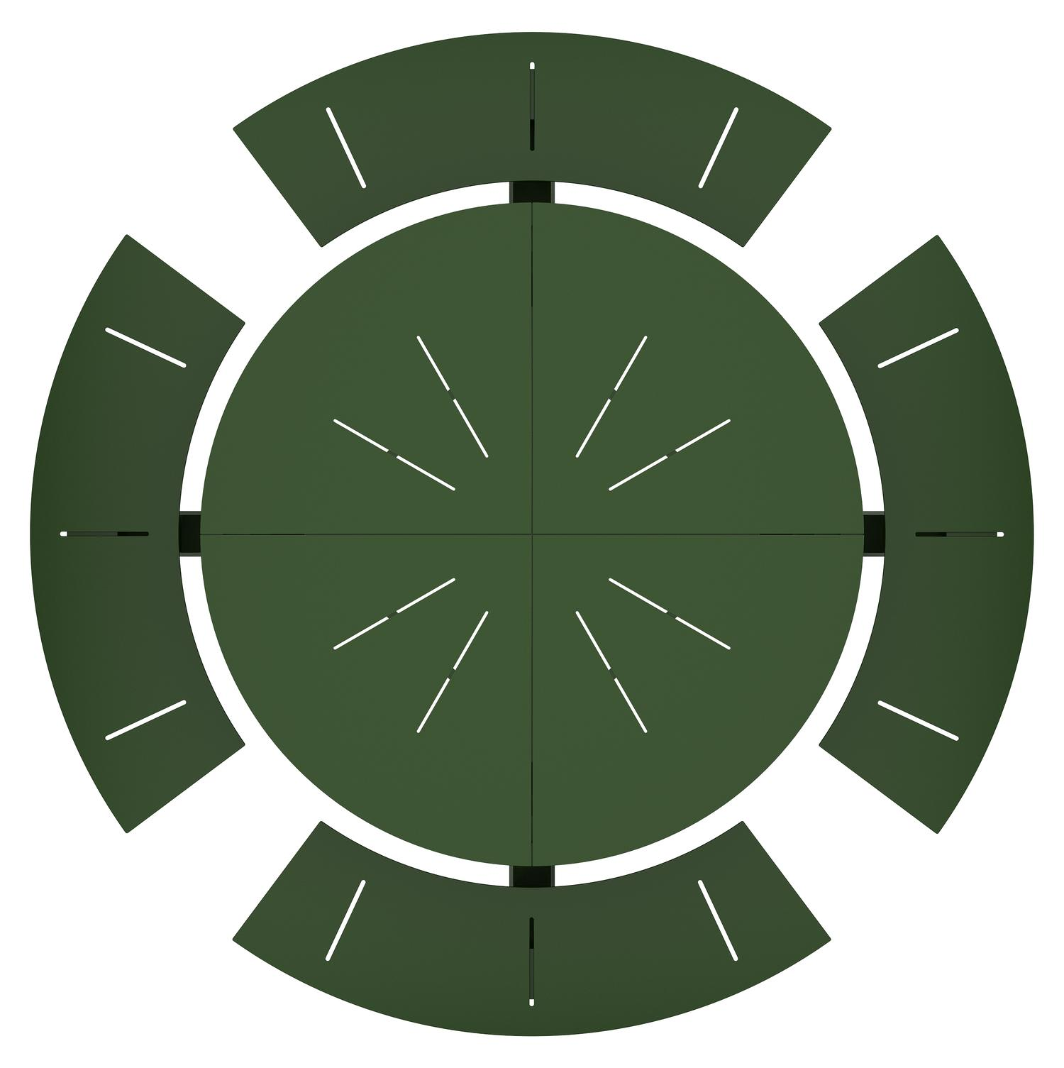 Rondino picknicktafel frame in groen aluminium - Dia. 236 cm