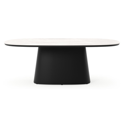 Amico tuintafel bombo xl in zwart aluminium en volkeramiek Taj Mahal - L 210 x B 148 x H 73.5 cm