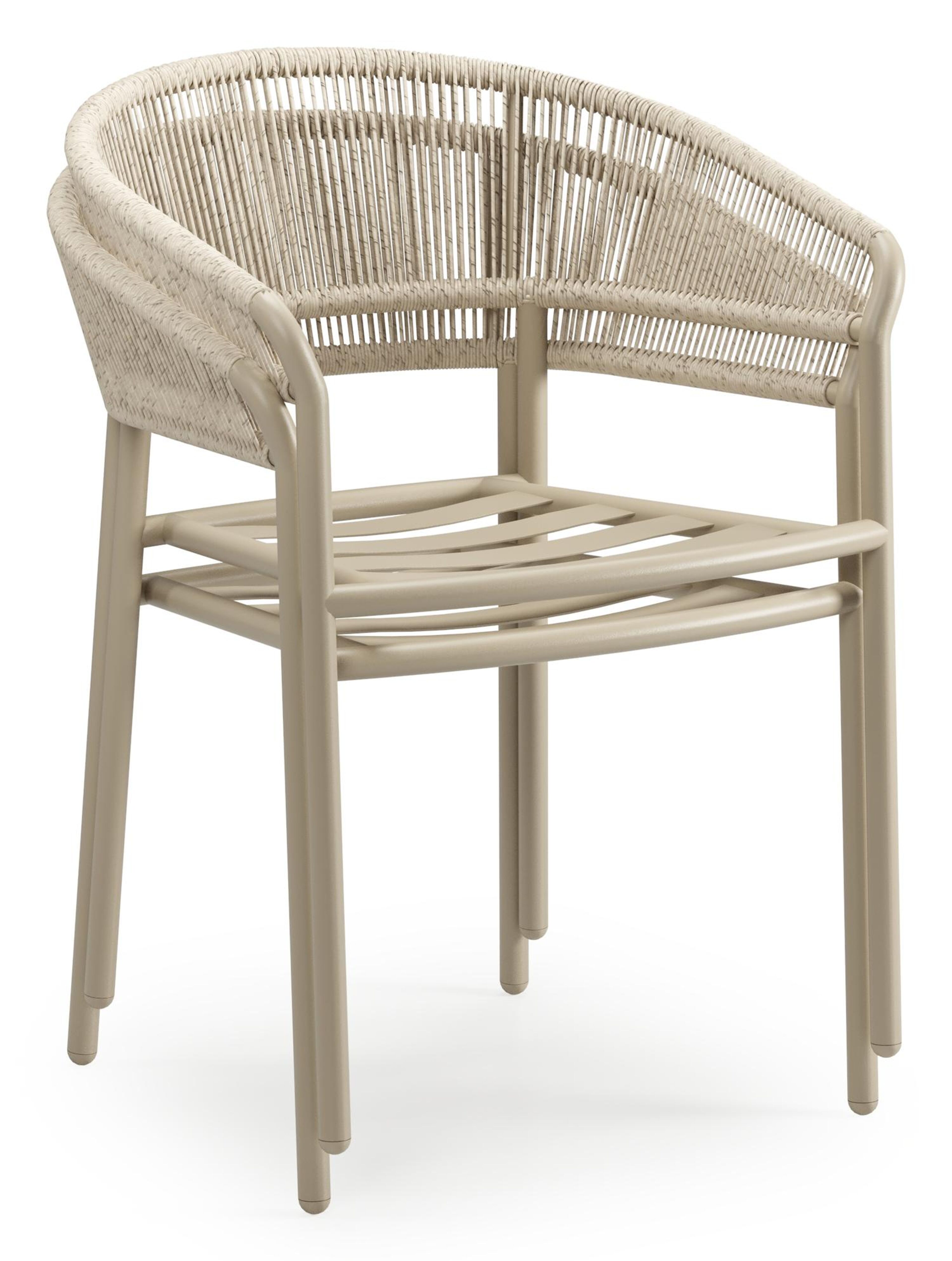 Ensemble de jardin Calobra extensible rectangulaire en aluminium beige et sintered stone Crema minerale avec 10 chaises de jardin Zamora