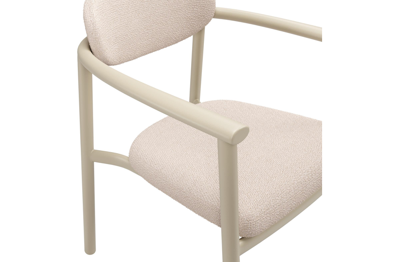 Ravo tuinstoel in beige aluminium met All Weather Sunbrella Luxe Wander Pilat kussen