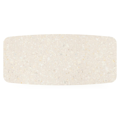 Pagino tuintafel bootvorm in beige aluminium en volkeramiek Retrostone L 255 x B 115 x H 73 cm x H 73 cm